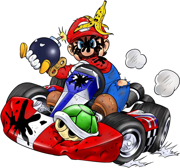  Parody Of Dbz Street Fighter Hulk Mario Mario Kart 7 Drawings Png Mario Kart Tour Icon