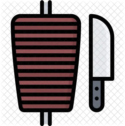  Spit Meat Icon Of Colored Outline Style Horizontal Png Spit Png