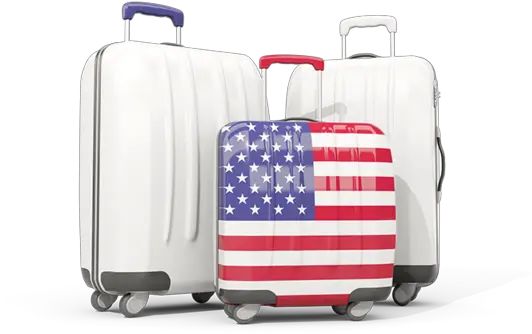  Luggage With Flag Illustration Of United States Canada Flag On Suitcase Png America Flag Icon