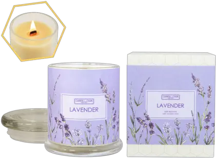  Lavender Beeswax Jar Candle Candle Png Lavender Png