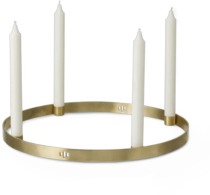  Our Simple Candle Holder Of Brass Has Room For Four Candles Ferm Living Circle Candle Holder Brass Png Advent Wreath Png