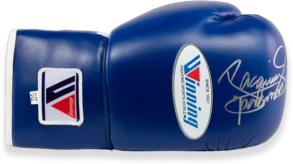  Manny Pacquiao Signed Blue Winning Boxing Glove Manny Pacquiao Boxing Gloves Png Boxing Glove Png