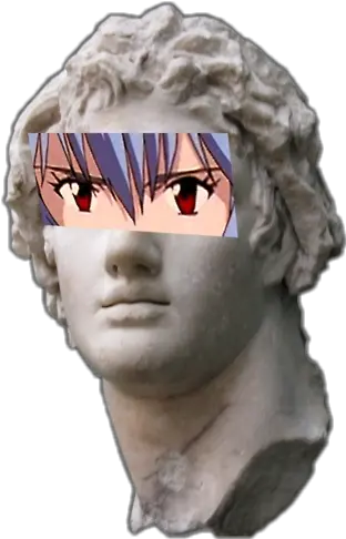  Anime Statue Png Vaporwave Aesthetic Alexander The Great Vaporwave Png