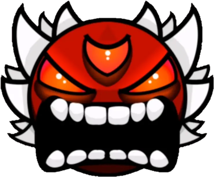  Create Your Difficulty Fandom Geometry Dash Extreme Demon Face Png Images Of Icon For Beating Electrodynamix