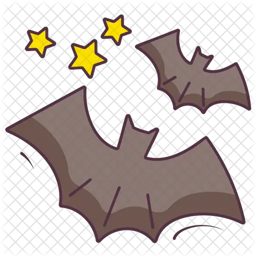  Halloween Bat Icon Of Colored Outline Cartoon Png Halloween Bat Png