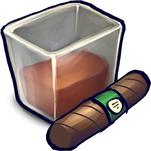  Brown Liquid Filled Glizass With Cigar Icon Png Cigar Png