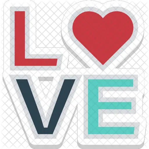  Love Word Icon Of Colored Outline Style Heart Png Love Word Png