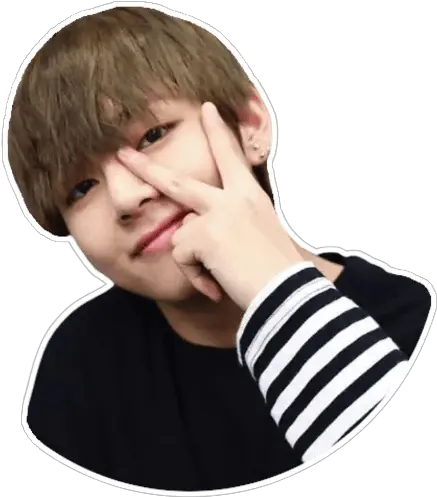  Taehyung Telegram Sticker English Bts V Cute Pic Smile Png Kim Taehyung Icon