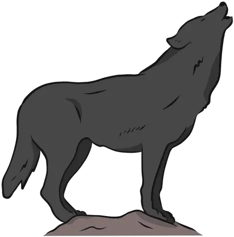  Wolf Predator Howl Leg Tail Illustration Transparent Png Lobos Poses Wolf Howl Icon