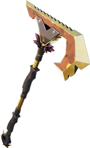  Fortnite Weathered Gold Pickaxe Harvesting Tools Weathered Gold Fortnite Png Magic Staff Icon