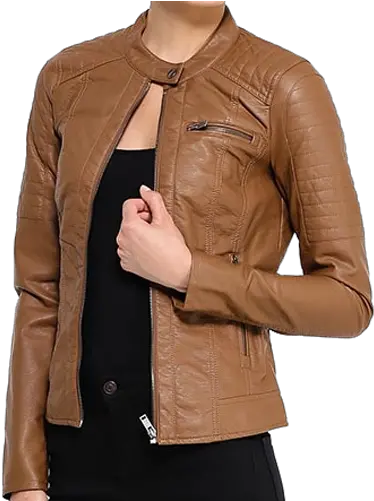  Women Leather Jacket Png Download Image Stylish Leather Jacket For Girls Leather Jacket Png