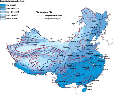  China Climate Map Climate Map In China Png China Map Png