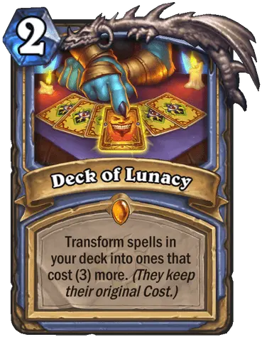  New Mage Legendary Card Revealed Deck Of Lunacy Hearthstone Png Mage Icon League