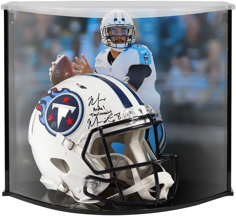  Marcus Mariota Signed Full Name Tennessee Titans Authentic Proline Speed Helmet Curve Display Limited Edition Of 8 Steiner Png