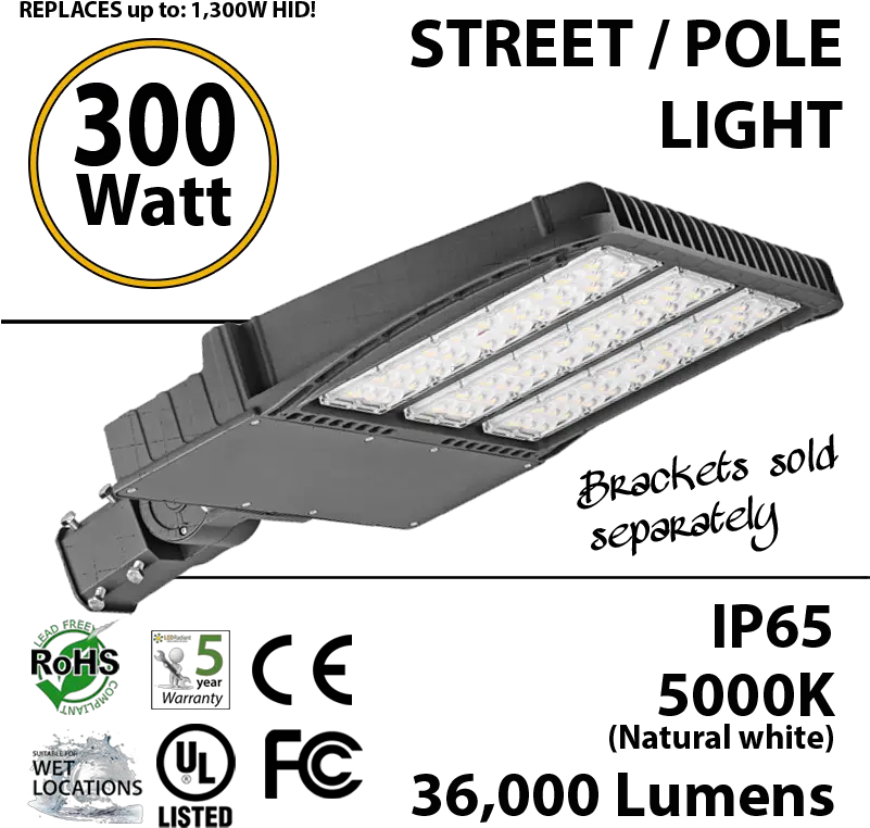  300w Led Shoebox Street Light Pole Mount Fixture 36000 Lumens 5000k Ul Ip65 Restriction Of Hazardous Substances Directive Png Light Pole Png