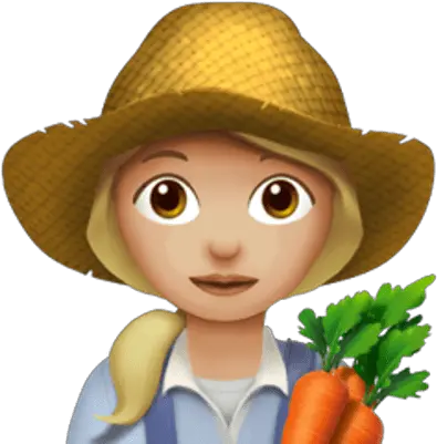  Female Farmer Apple Emoji Transparent Png Stickpng Farmer Emoji Png Sun Emoji Png