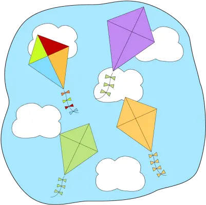  Kites Flying Clipart Kites Clip Art Png Mail Kite Icon