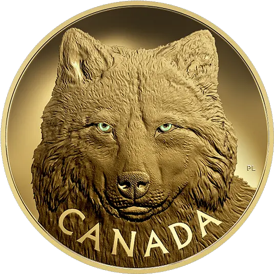  Pure Gold One Gold Wolf Coin Png Wolf Eyes Png