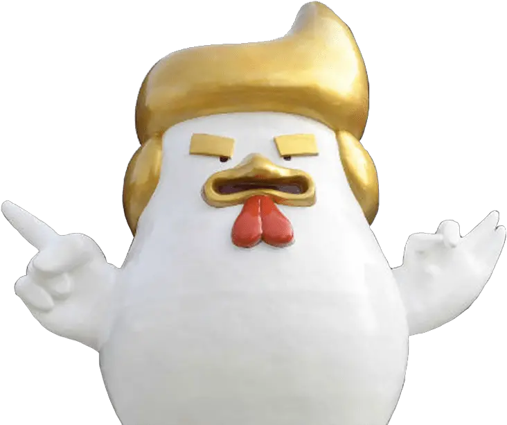  Trump Rooster Year Statue In China Transparent Png Stickpng Chinese New Year Trump Hair Png