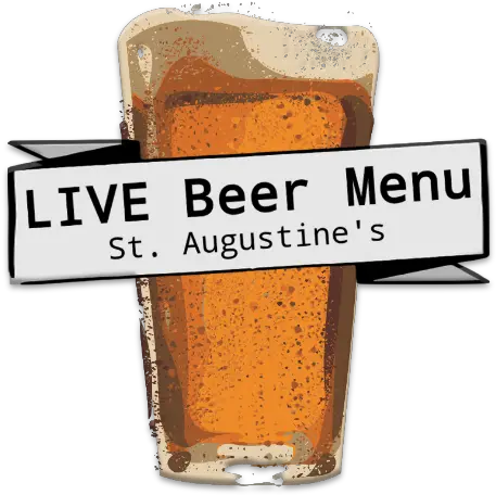  St Augustineu0027s Live Beer Menu Apk 031 Download Apk Stilizzato Bicchiere Di Birra Disegno Png Saint Augustine Icon