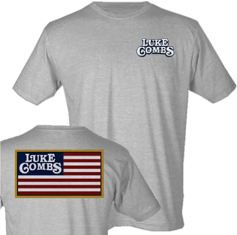  Usa Flag Shirt Heather Grey Luke Combs T Shirt Mens Png American Flag Logo