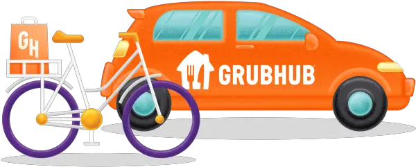  Deliver Food U0026 Earn Extra Cash Grubhub Driver Apply Now Grubhub Delivery Driver Bicycle Png Old Driver Icon