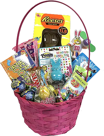  Easter Basket 3 Easter Baskets With Candy Png Easter Basket Png