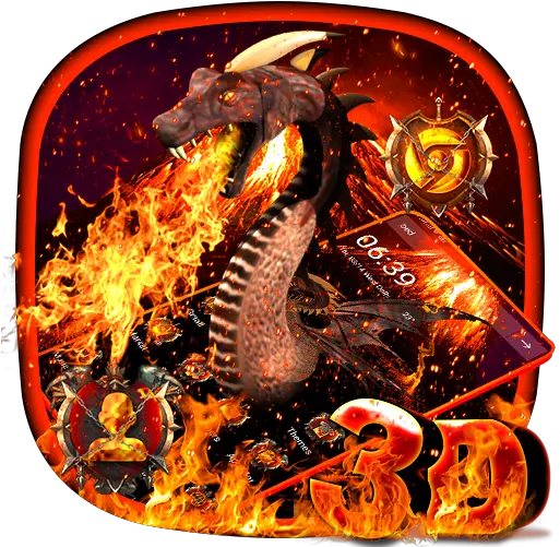  3d Fire Dragon Legend Launcher Theme Apk 110 Download Mythical Creature Png Fire Dragon Icon