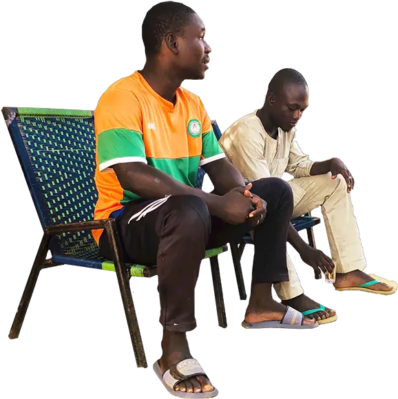  2 African Men Sitting Sitting Png Person Sitting In Chair Png