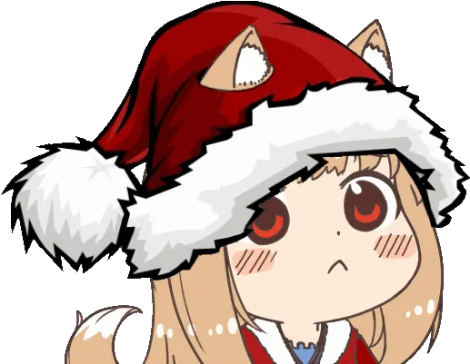  Day Until 11 Days Spice And Wolf Holo Chibi Gif Png Santa Hat Transparent Gif