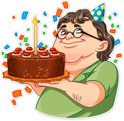  Gabe Newell Telegram Sticker Cake Decorating Supply Png Gabe Newell Png