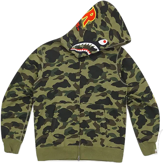  Bape Shark Ponr Hoodie Bape Camo Jacket Png Bape Shark Png