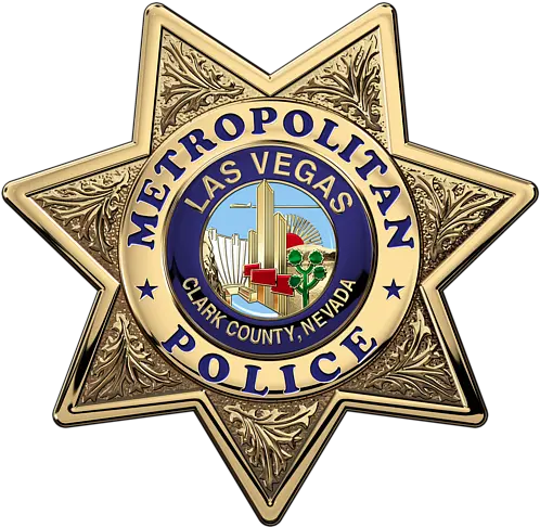  Las Vegas Metropolitan Police Department L V M P D Badge Over White Leather Beach Towel California Highway Patrol Small Png Police Badge Transparent