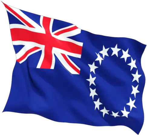  Fluttering Flag Illustration Of Cook Islands New Zealand Flag Transparent Png Island Png