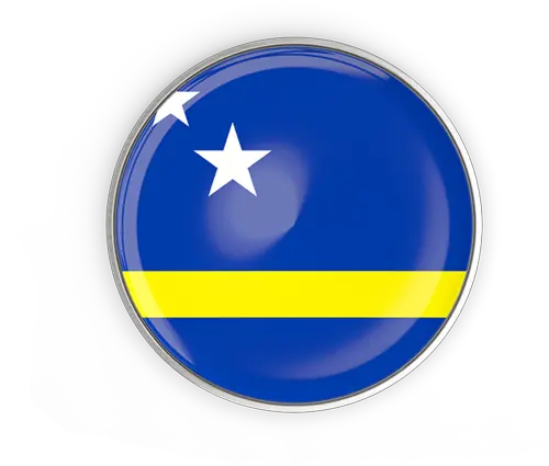  Round Button With Metal Frame Illustration Of Flag Curacao Curacao Flag Png Metal Frame Png