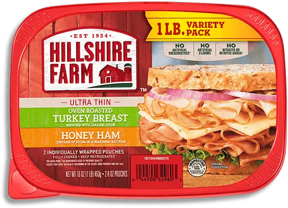  Variety Pack Oven Roasted Turkey Breast U0026 Honey Ham Honey Ham Hillshire Farm Png Cooked Turkey Png