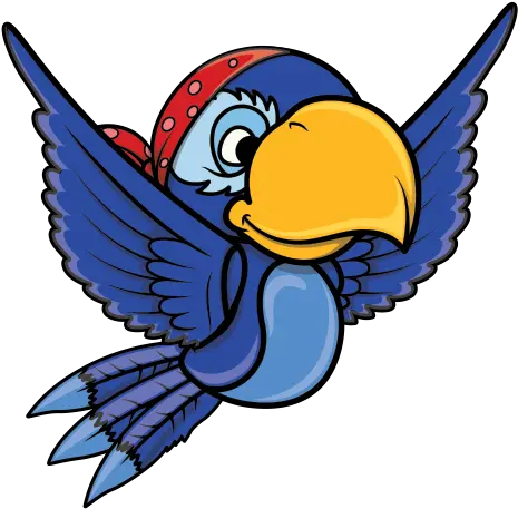  Printed Vinyl Blue Pirate Parrot Stickers Factory Blue Pirate Parrot Cartoon Png Pirate Parrot Png