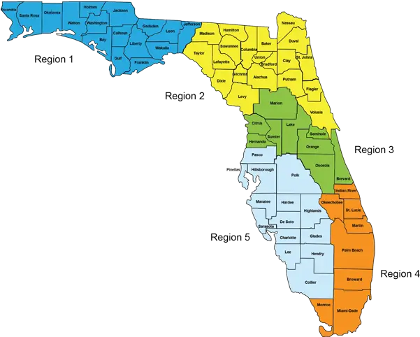  Download Hd Putnam County Florida Map Florida Counties By Region Png Florida Map Png