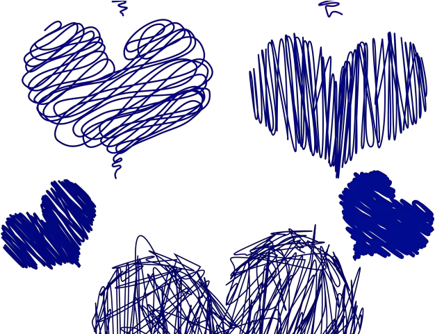  Hand Drawn Hand Drawn Blue Heart Png Hand Drawing Png