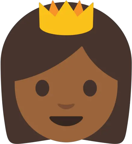  Princess Medium Dark Skin Tone Emoji World Emoji Day Png Crown Emoji Png