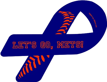  Letu0027s Go Mets Custom Ribbon Adult Survivors Of Child Abuse Png Mets Logo Png