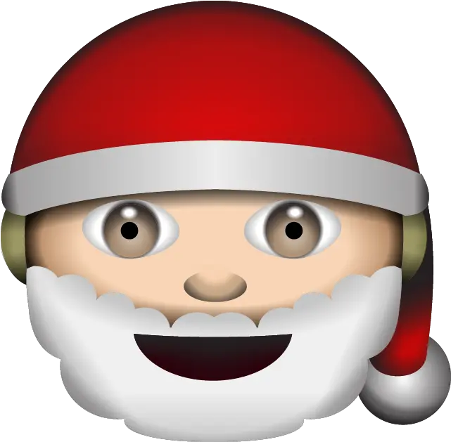  Download White Santa Claus Emoji Santa Claus Emoji Transparent Png Santa Claus Face Png