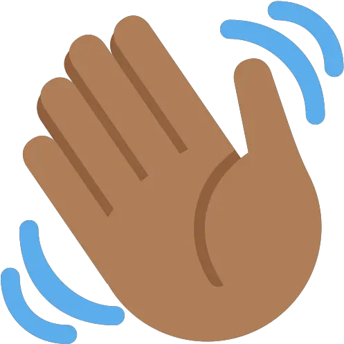  Waving Hand Emoji With Medium Black Waving Hand Emoji Png Wave Emoji Png