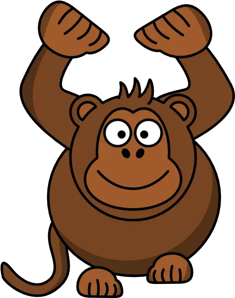  Monkey Hands Up Step 2 Cartoon Monkey Clipart Png Hands Up Png