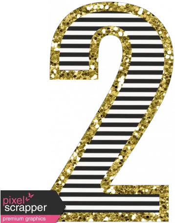  Bling Graphic Glitter Number 2 Png Number 2 Transparent