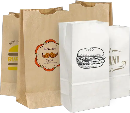  Download Custom Restaurant Paper Bags Paper Bag Food Png Food Paper Bag Custom Paper Bag Png