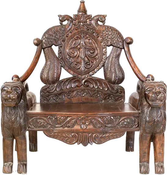  Indian King Chair King Chair Wood Png King Chair Png