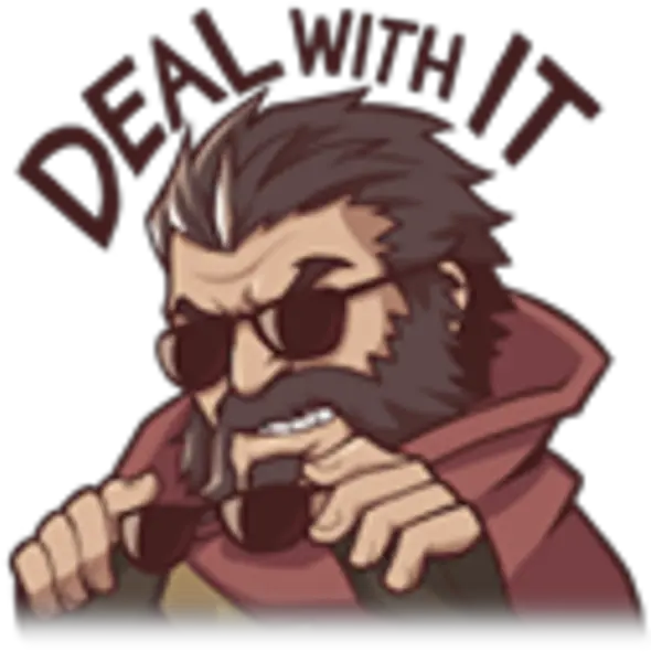  Graves Deal With It Know Your Meme League Of Legends Facebook Stickers Png Graves Png