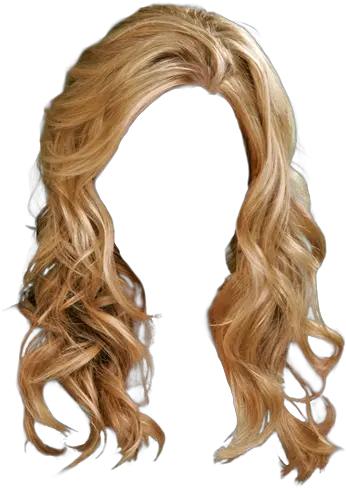  Download Long Wavy Casual Hairstyle Transparent Blond Hair Png Wavy Hair Png