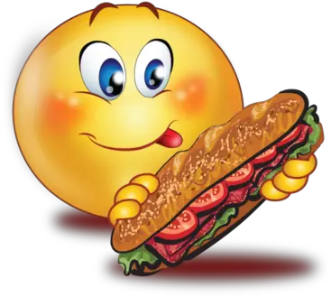  Party Eating Sandwich Emoji Emoji Sandwich Png Party Emoji Png